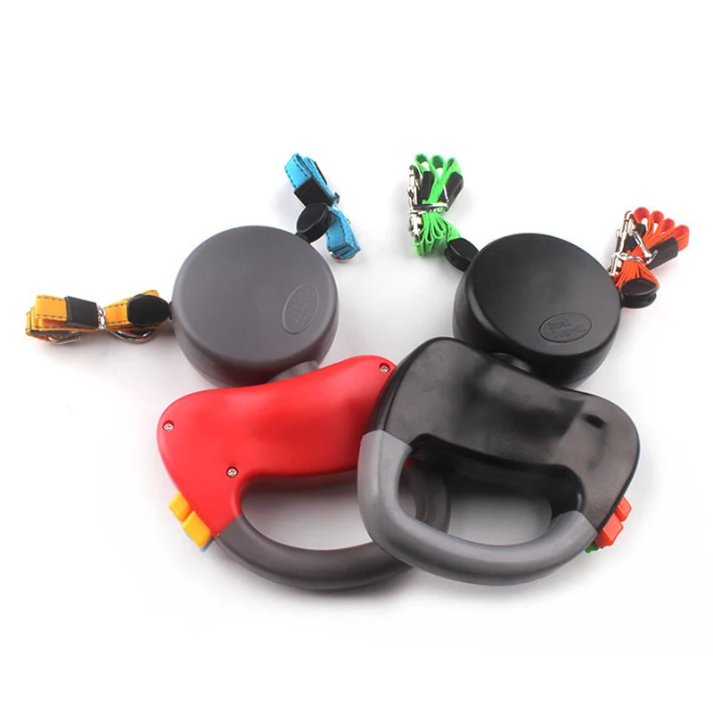 Automatic Retractable Reflective Double-Ended Traction Rope One plus Two Dogs Chain Two Dog Leash Pet Supplies Puppy Patrol Rope