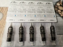 Agujas con filtro para cartucho de tatuar, sistema de agujas para máquina de tatuaje, revestimiento redondo, #10, de 0.30 mm, 10 unidades por lote