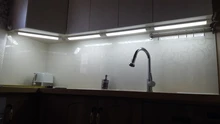 Juego completo de luces Led de cocina para debajo del armario, 220V, 110V, 10w, 20W, 30/50CM, para dormitorio y hogar