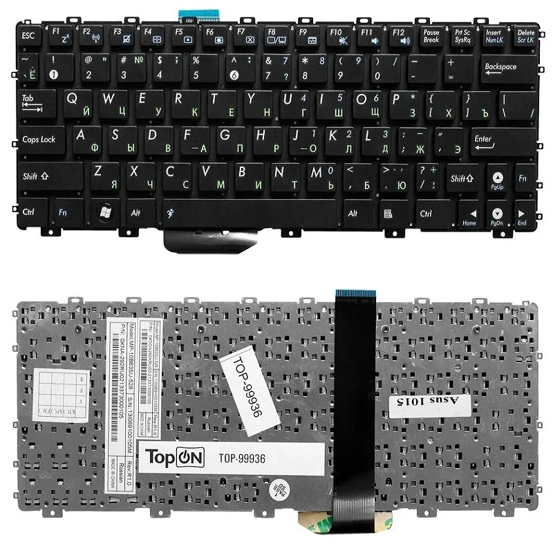 Клавиатура для ноутбука Asus Eee PC 1011 1015 1016P Series. Черная без рамки. 0KNA-292RU02 | Компьютеры