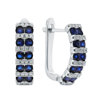 

Silver earrings with cubic zirconia sunlight sample 925