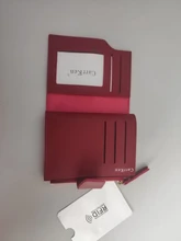 Cartera de cuero con cremallera triple para mujer, billetera femenina de cuero, corta, con cierre triple