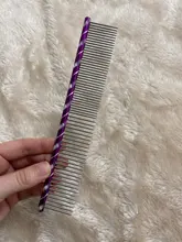 Peine brillante para mascotas, herramienta de aseo para perros y gatos, 19cm/16cm, multicolor