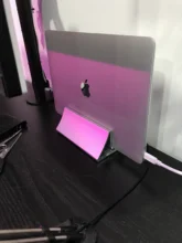 Aluminum Space-Saving Vertical Desktop Stand for MacBook Air/Pro 16 13 15, iPad Pro 12.9,