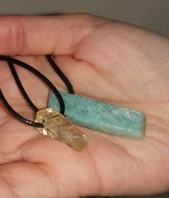 Necklace Jewelry Lazuli Pendulum Raw-Minerals Quartz-Stone Citrin Healing Crystal Lucky-Reiki