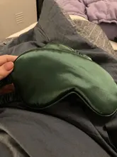 Sombra de ojos de doble cara de seda pura 100%, mascarilla para dormir cubierta parche del ojo, sombra para los ojos, luz escudo para dormir