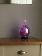 Aroma Diffuser Glass-Vase Essential-Oil Cool-Mist-Humidifier Waterless Auto Light And