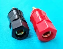 1 par (negro + rojo) de terminales Rojo Negro amplificador de conector Terminal de encuadernación conector tipo Banana para altavoz Jack adaptador de enchufe