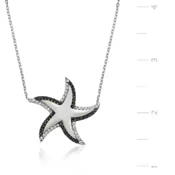 

KUTAYDAN 925 Sterling Silver Sea Star Lady 'S Necklace