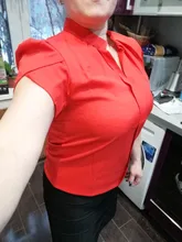 Tops y blusas para mujer, blusas de gasa de manga corta, blancas, de talla grande XXL