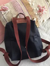 Mochila de nailon con correas ajustables, bolso para mujer