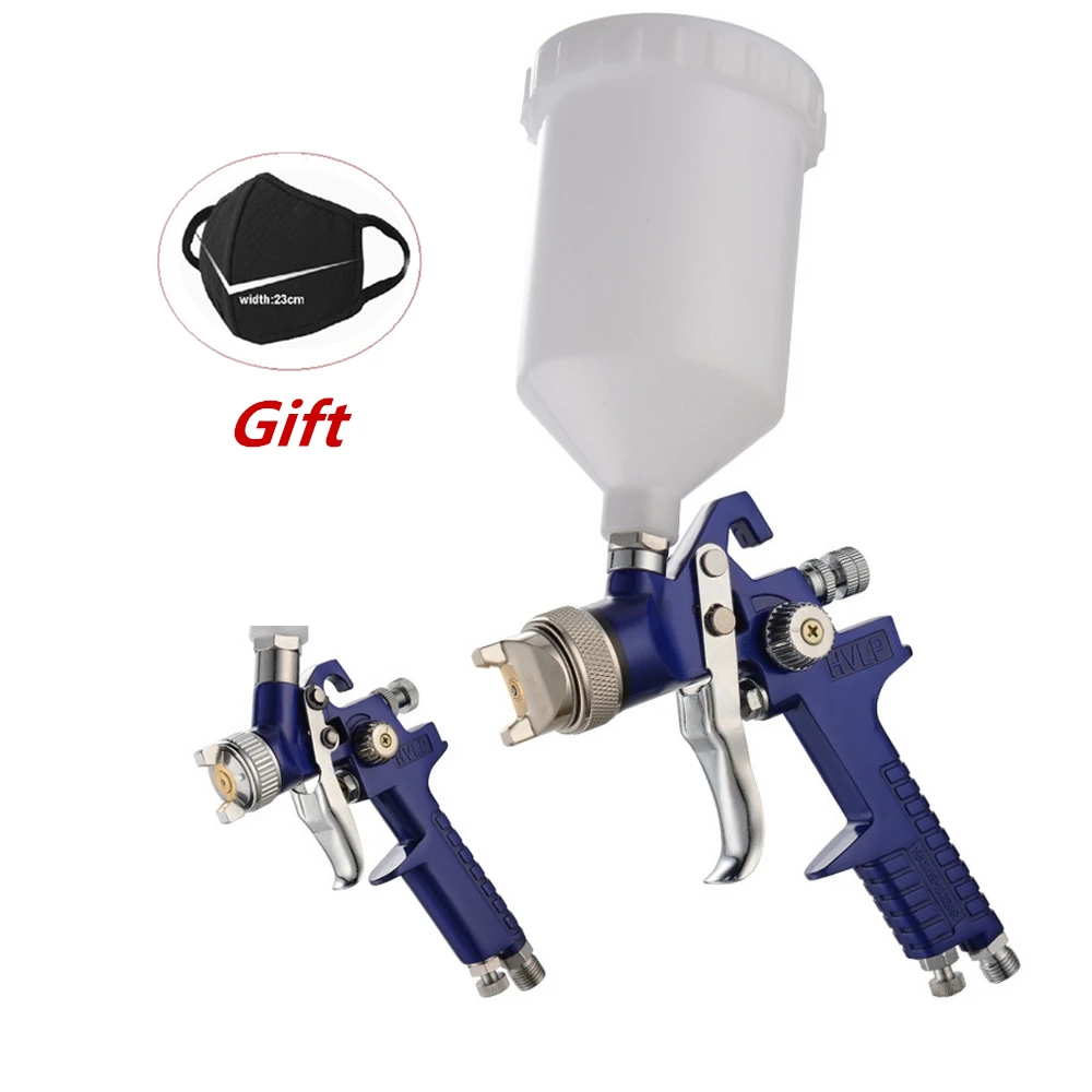 Comprar H 827 pistola rociadora 1,4mm 1,7mm 2,0mm aerógrafo HVLP boquilla de acero pintura para autos Furnitures DIY Kit de pintura Auto herramienta de reparación