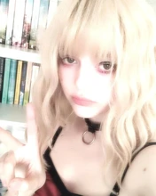 Peluca de cabello sintético ondulado corto con flequillo para mujer, pelo Natural Rubio, Morado, de color rosa, Lolita, Riversa, 14 pulgadas