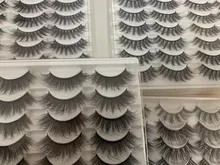 Pestañas postizas 3D de visón Natural, accesorio de maquillaje de imitación, 3D, 5/8/14 pares