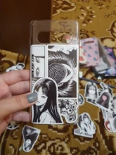 Pegatina de cómic de Horror para monopatín, adhesivo impermeable de Anime japonés Tomie, para equipaje y portátil, color blanco y negro, 10/21/49/50/56 Uds.