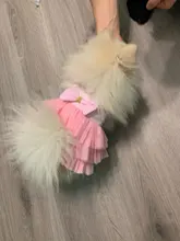 Dress Sling Puppy-Costume Pet-Dog Lace Small Dog Wedding for Party Birthday Bowknot