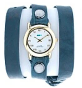 

Часы наручные женские La Mer Collections Simple Wrap Moss Green Gold 7001 кожаный ремешок синий цвет