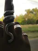 1 Uds serpiente anillo Cobra forma Retro Punk muy grandes espíritu anillo abierto anillo temperamento ajustable anillo de la joyería