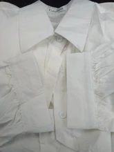 Dresses Casual Spring-Shirt Pleated Irregular Colorfaith High-Waist Fashionable Women