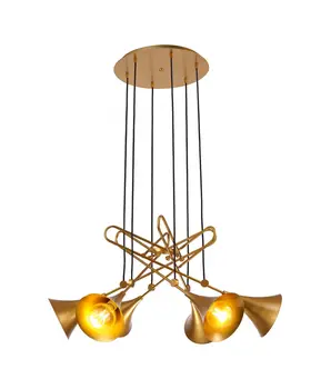 

Pendant lamp 6 lights painted matte gold JAZZ