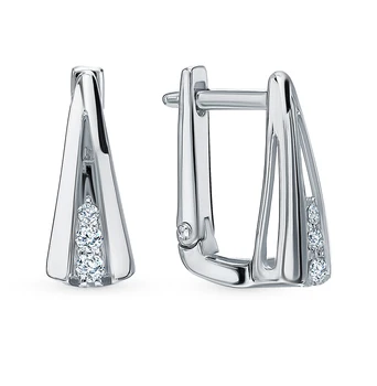 

Gold earrings with diamonds sunlight sample 585