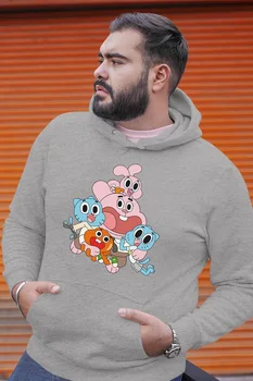 

Angemiel Wear Gumball Family Gray Men 'S Hooded Sweatshirt