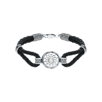 

Silver Bracelet-charm "Black Sun" sunlight sample 925