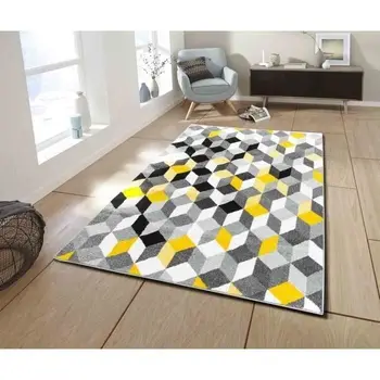 

Carpet Lounge polypropylene GALA-120x160 cm-Yellow-Pattern Prisme