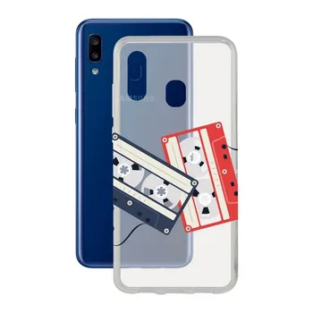 

Mobile cover Samsung Galaxy A20 KSIX Flex Cassettes TPU Transparent