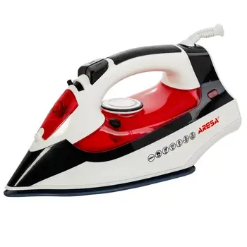 

Iron Aresa ar-3104 (2200 W, ceramics, drop-stop, anti-накипь, steam blow, самоочистка)