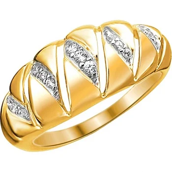 

Esthete ring with 15 cubic zirconia in Yellow Gold