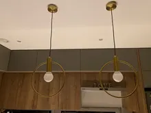 Ring-Pendant-Lights Lighting-Fixture Hanging-Lamp Bedside Bedroom Single-Head Wind 