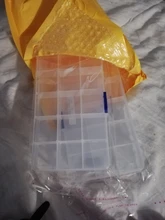 Caja de herramientas de plástico con 15 ranuras para joyería, organizador artesanal, estuche de transporte, cuentas de almacenamiento, F2414