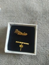 Pendientes personalizados con el nombre, par de pendientes, con cierre de tuerca, personalizados con el nombre, para mujeres