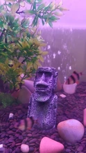 Aquarium-Decoration Statue Terrarium Island-Stone Resin Ornament Easter Fish-Tank Home-Decor