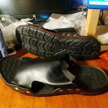 Suecos unisex para primavera y verano, zapatillas con suela blanda de PVC, antideslizante y cubierta de cuero genuino de vaca, diseño a la moda, para uso al aire libre