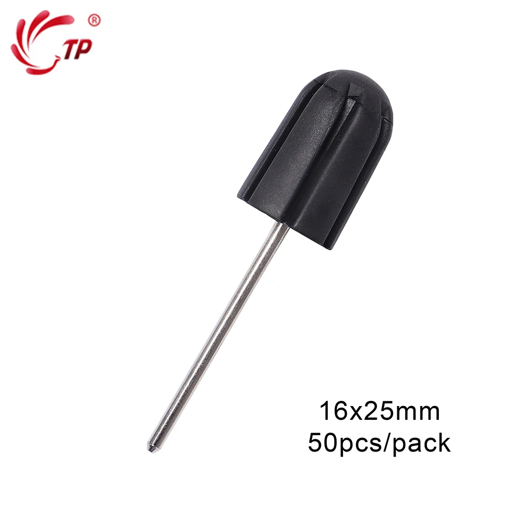 16x25mm 50pcs TP 50 шт./лот 16*25 мм дизайн ногтей электрические сверла Шлифовальные полосы колпачки 80#120# блок рукава акриловый УФ гель лак Удалить Чистый - Цвет: 16x25mm 50pcs