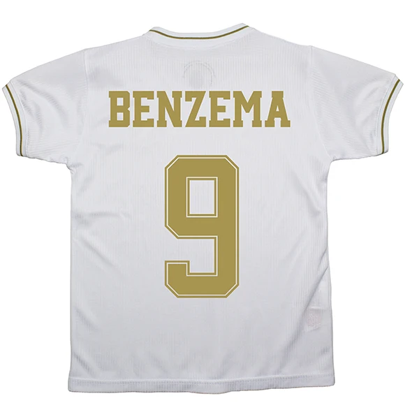 9 Karim Benzema Kit Camiseta y Pantalón Infantil Primera Equipación-Реал Мадрид-Реплика Autorizada-Jugadores - Цвет: 9 Karim Benzema