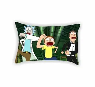 Подушка Rick and Morty/ Рик и Морти №1 Картинка с одной стороны | Дом сад