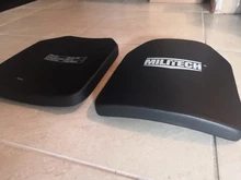 Placa balística a prueba de balas, Panel NIJ Nivel 4 IV alúmina y PE, dos Uds. Independientes, armadura corporal ligera de 10x12 pulgadas, Militech