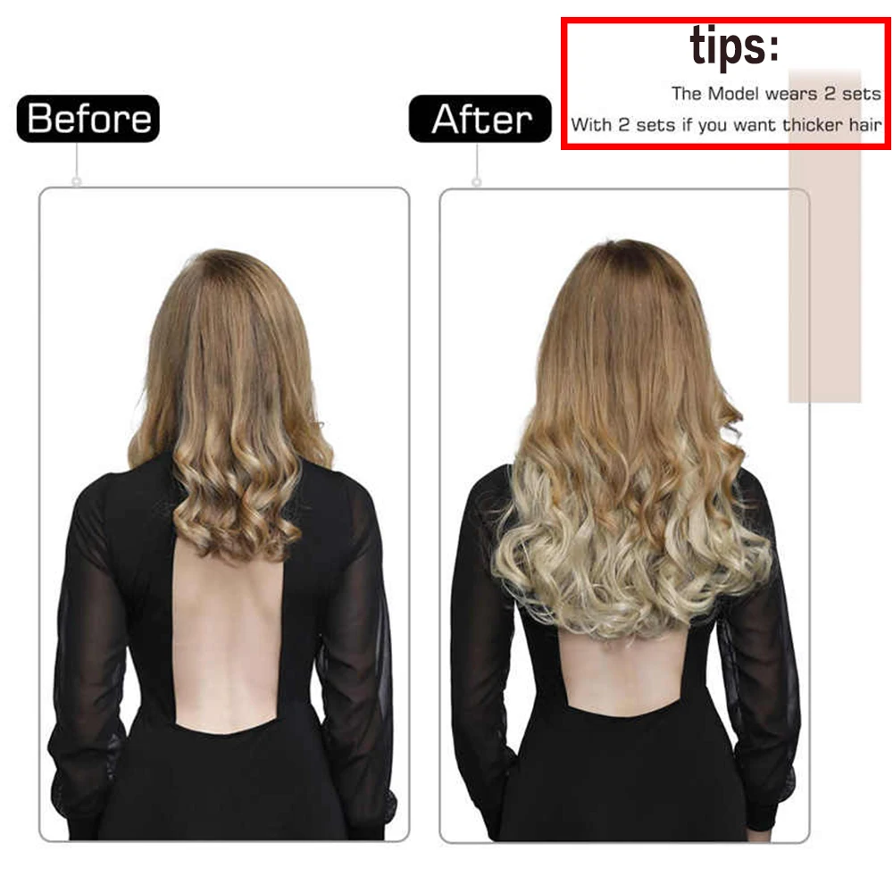 Synthetic No Clip Invisible Wire Hair Extensions Straight Natural Black Blonde One Piece False Hairpiece Halo Hair Extension