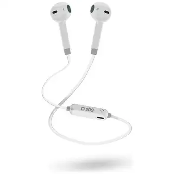 

Bluetooth earphones v4.2 with answer key/end calls and volume control white color