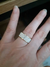 Anillo de acero de estilo Retro Vintage para mujer, joyería de 5 fila de cristales transparentes, anillos de boda de compromiso de acero inoxidable a la moda, gran oferta