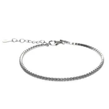 

Chain bracelet Silver RIVIERE with Zircons