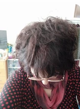 AILIADE-Peluca de cabello humano con flequillo, aumento de la cantidad de cabello en la parte superior de la cabeza para cubrir el cabello blanco