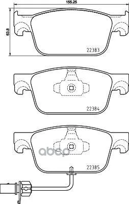 Колодки Тормозные Audi A4 15-/A5 16- Передние Brembo P85153 Brembo арт. P85153