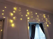 Led-String-Lights Christmas-Snowflakes Holiday Party Waterproof Connectable Wave