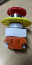 Interruptor de botón de parada de emergencia, equipo de elevación, bloqueo automático, tapa roja tipo seta 1NO 1NC DPST, CA 660V 10A