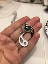 2 unids/set mejores amigos par collares Yin Yang encanto colgante, collar de la joyería para los amantes de las Hermanas de San Valentín regalo FSPXL316