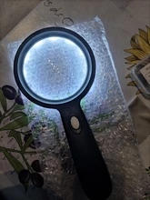 Lupa iluminada Glass-10X lupa de lectura grande de mano con 12 luz LED iluminada para personas mayores, reparación, monedas